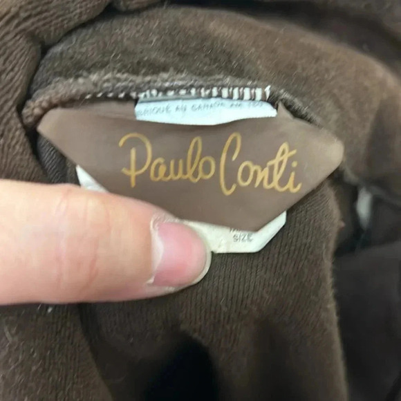 Vintage paulo Conti  chocolate brown velour sweater - Picture 3 of 5